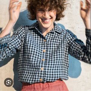 notPERFECTLINEN Lille Top in Gingham